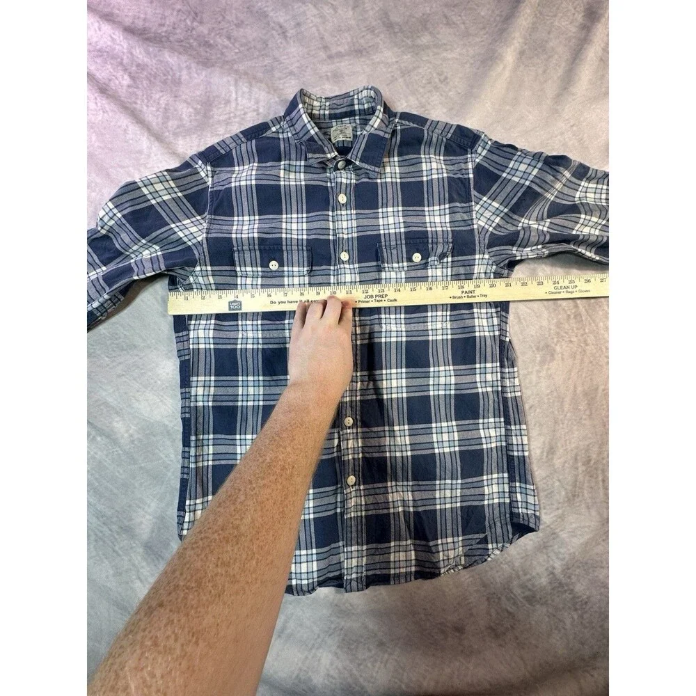 Vintage J.Crew Plaid Button Down Cotton Flannel Shirt Men’s Medium